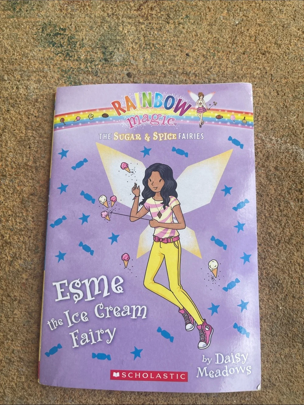 Scholastic Rainbow Magic Esme the Ice Cream Fairy Purple and Yellow Kids Book